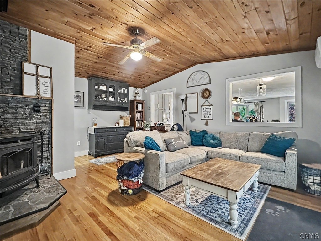 6628 East Homer-Baltimore Road Preble, NY 13077 - Photo 14 of 49 Den with Wood Stove