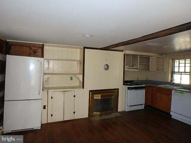 4265 Main Street Rohrersville, MD 21779 - Photo 6 of 19 a kitchen with granite countertop white cabinets and white appliances
