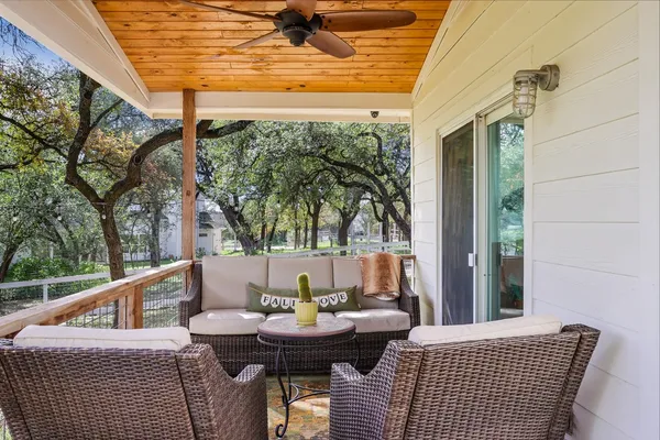 a view of balcony and patio