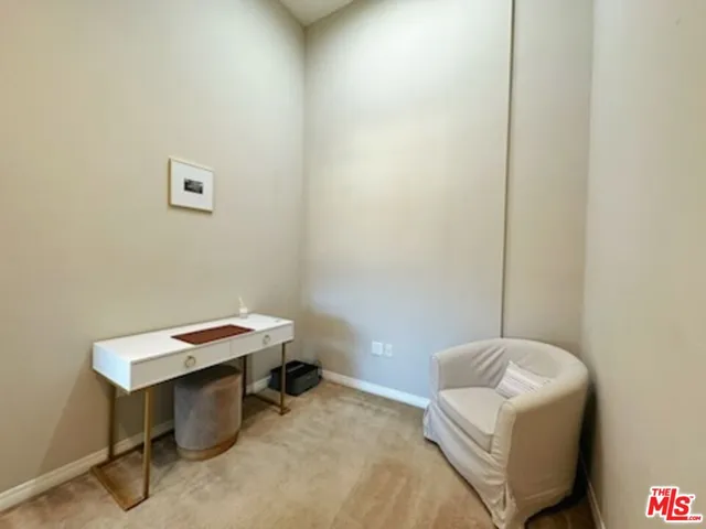 a room with a table and a chair