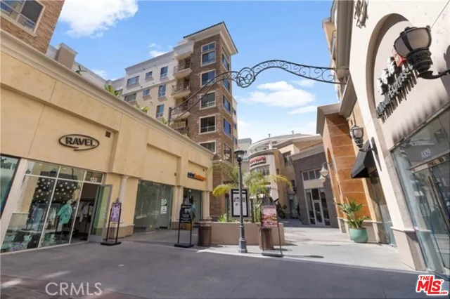 a view of a building with a street