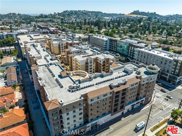 a view of a city with tall buildings