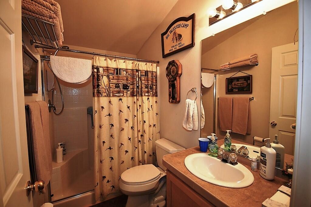 29077 Day Road McArthur, CA 96056 - Photo 35 of 58 a bathroom with a sink a toilet and shower