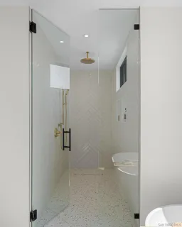 a view of balcony with furniture