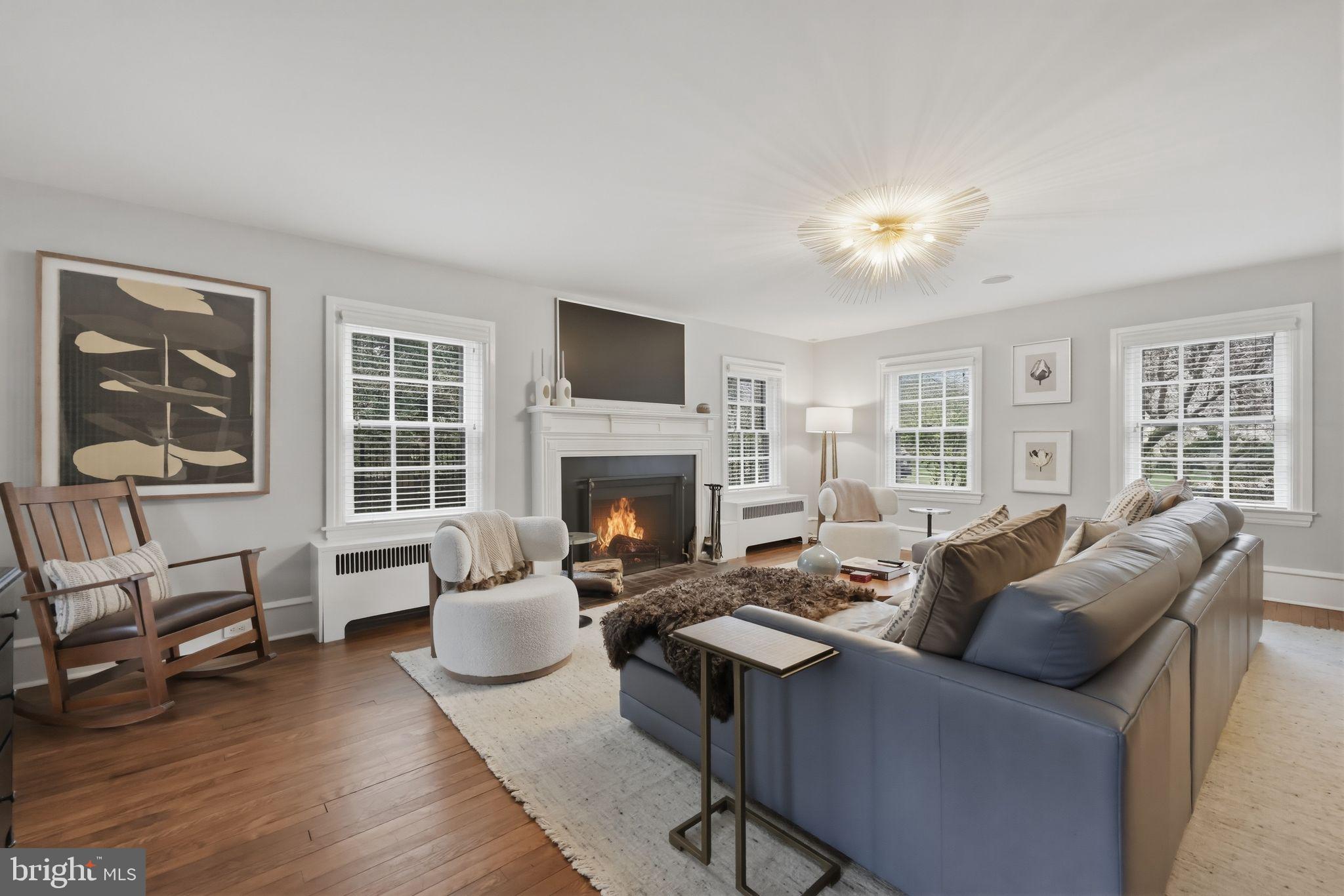 913 Twyckenham Road Media, PA 19063 - Photo 12 of 42 Wood fireplace, so perfect in this cozy room