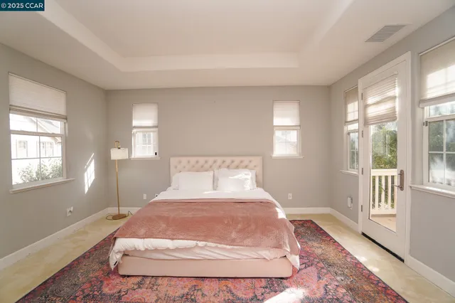 a view of a door and a window