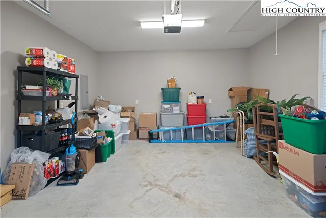 a view of a terrace with a mountain