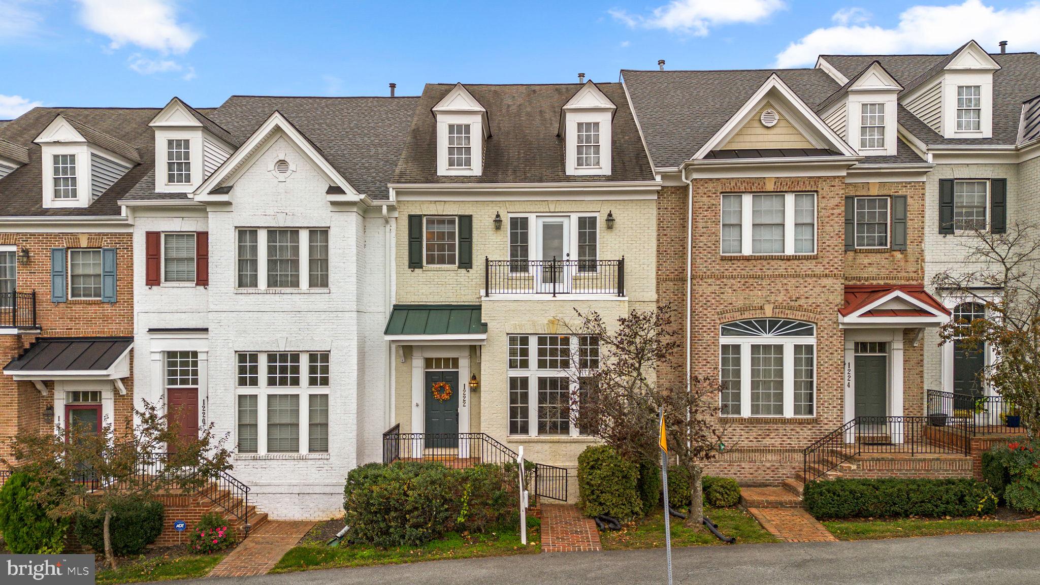 front view of a brick house