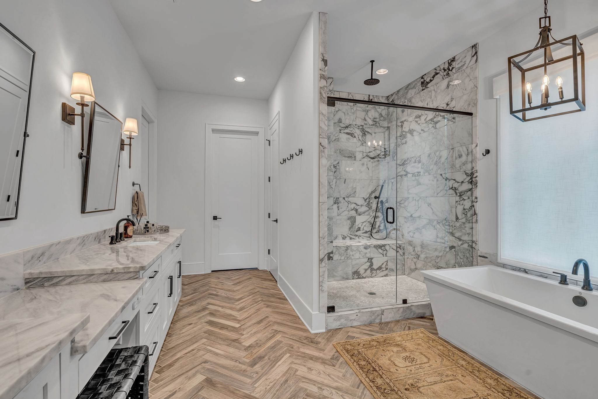 6029 Sedberry Road Nashville, TN 37205 - Photo 28 of 68 a spacious bathroom with a granite countertop tub sink and mirror