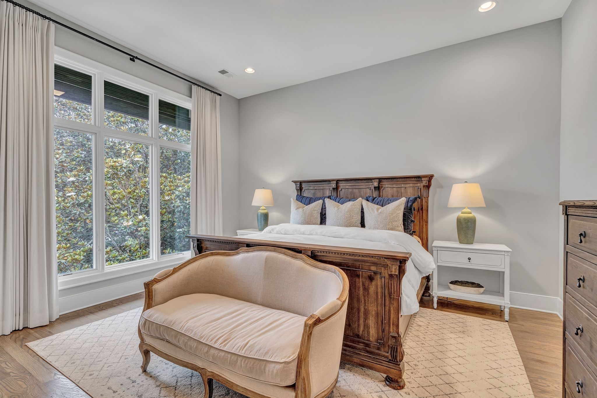 6029 Sedberry Road Nashville, TN 37205 - Photo 44 of 68 a bedroom with a bed and wooden floor