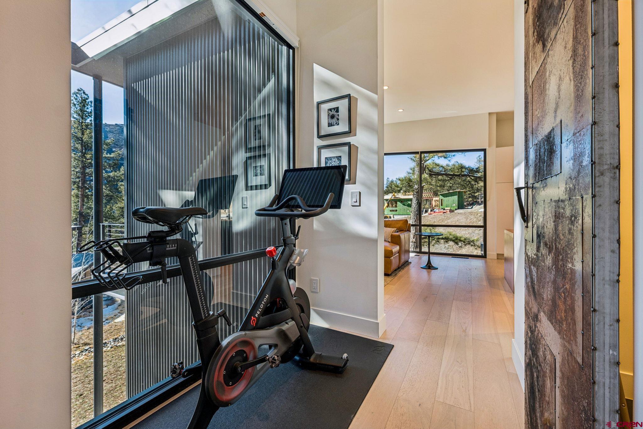 55 Bell Flower Court Durango, CO 81301 - Photo 23 of 44 a view of a room with gym equipment