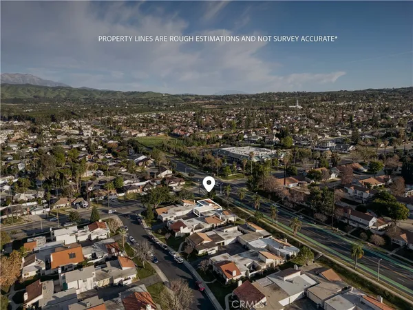 an aerial view of multiple house