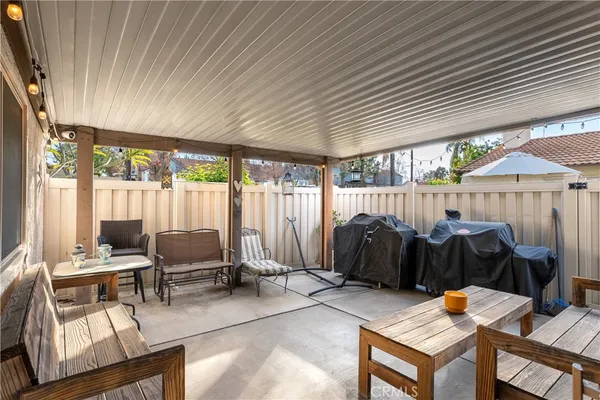 a outdoor living space with patio furniture