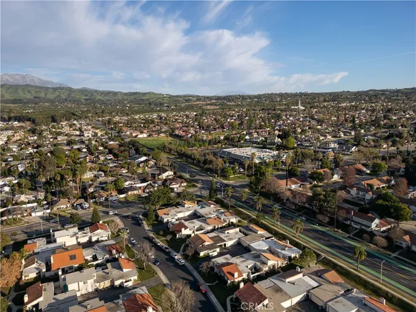 an aerial view of multiple house