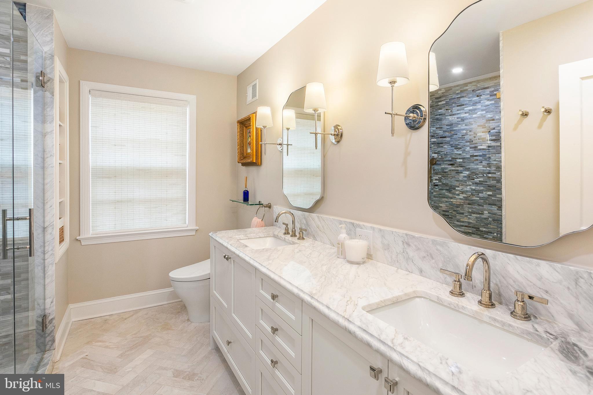 3323 Reservoir Road Northwest Washington, DC 20007 - Photo 15 of 25 Primary Bathroom with Double Vanity