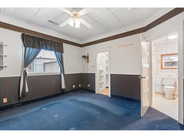 a workspace with cabinets