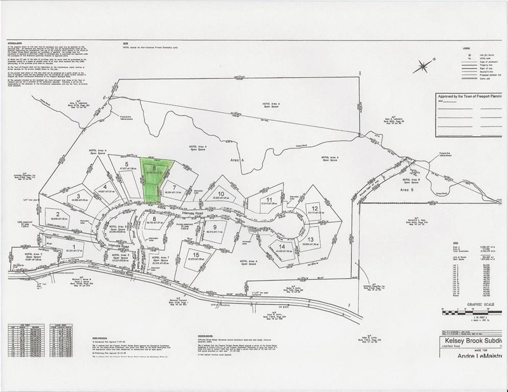 29 Intervale Road Freeport, ME 04032 - Photo 3 of 20 Lot 6 highlighted on Kelsey Brook...