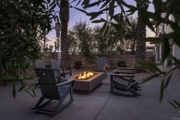 a view of a city from a terrace