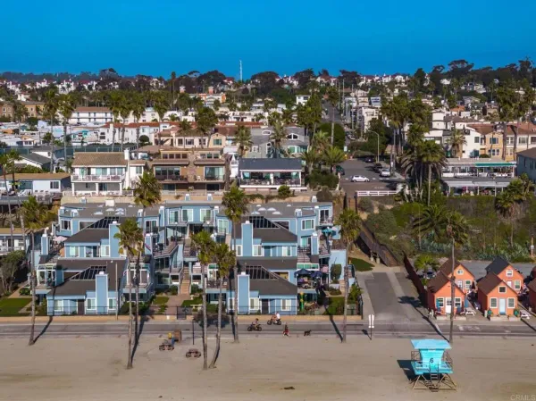 a view of a building with a patio