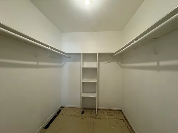 a room that has a closet in it