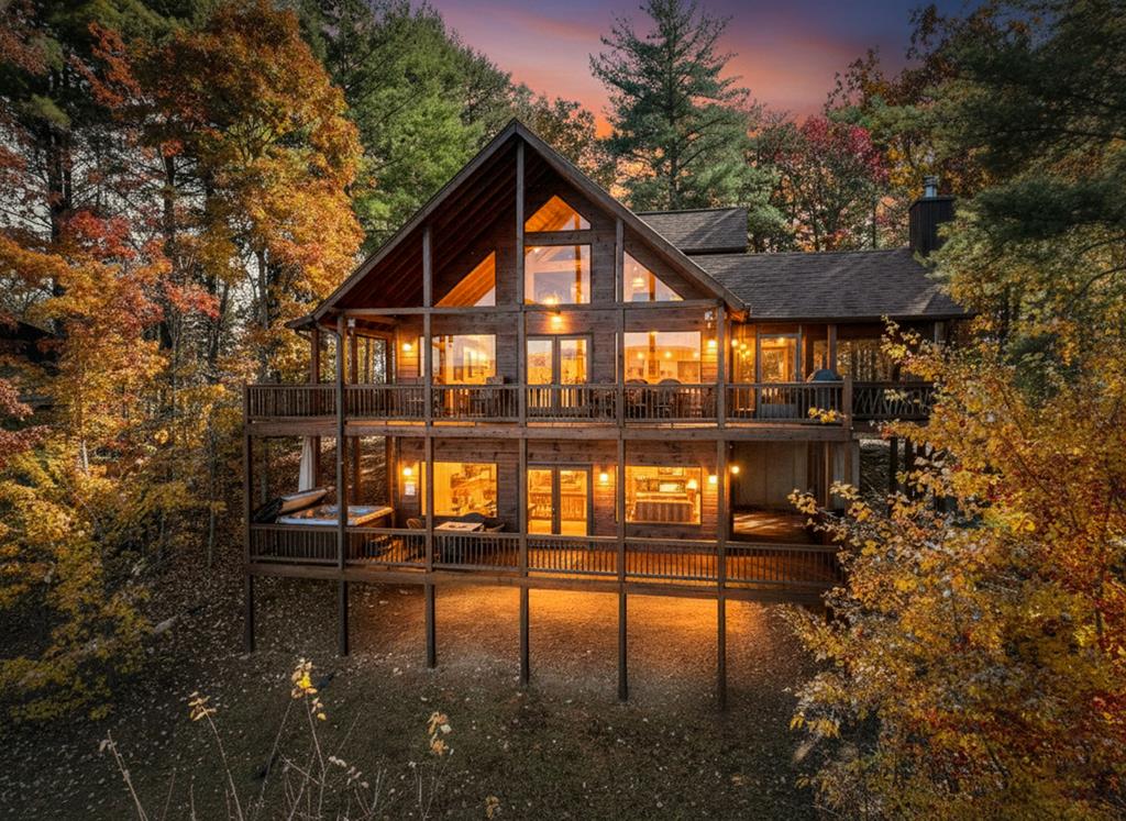 a backyard of a house with outdoor seating