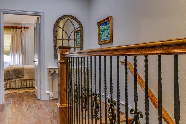 a view of entryway with wooden floor