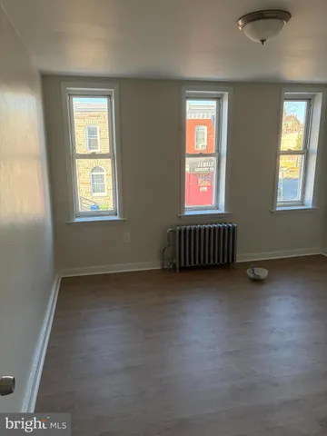 an empty room with a window