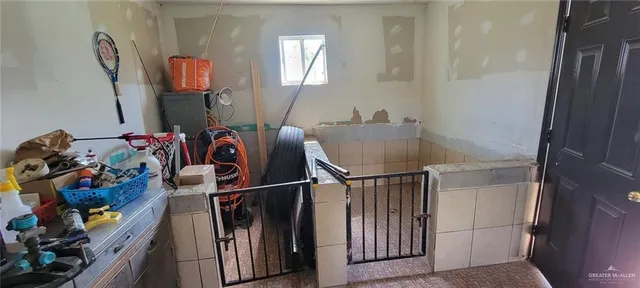 a view of storage and utility room