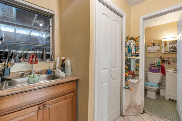 a room with storage and utility