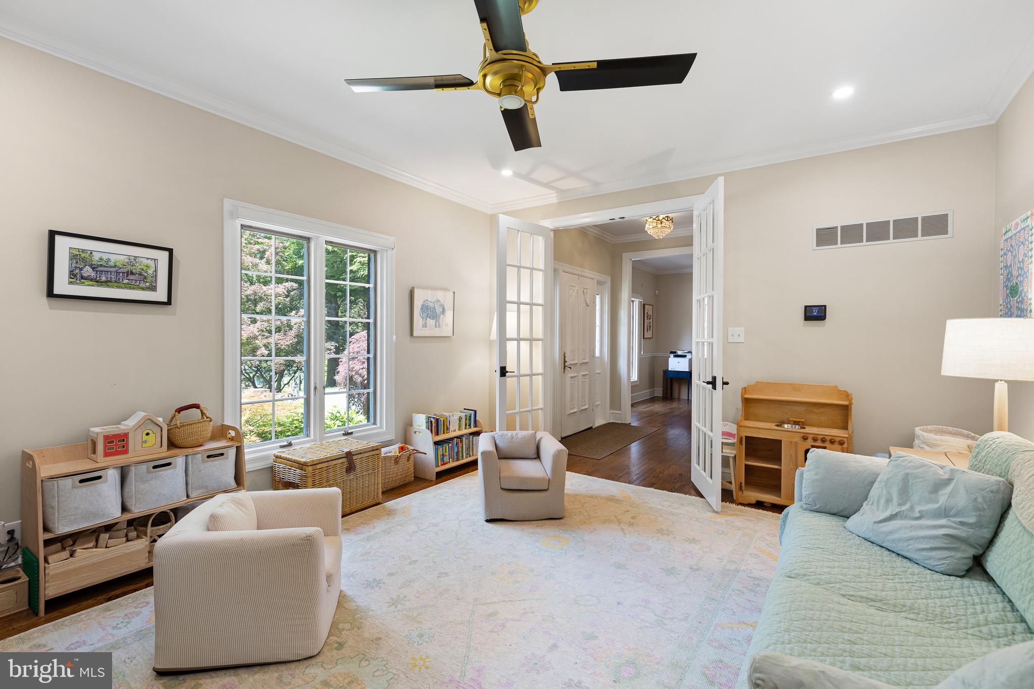 1 Ridge Run Road Chadds Ford, PA 19317 - Photo 10 of 56 Living Room with French Doors off Foyer