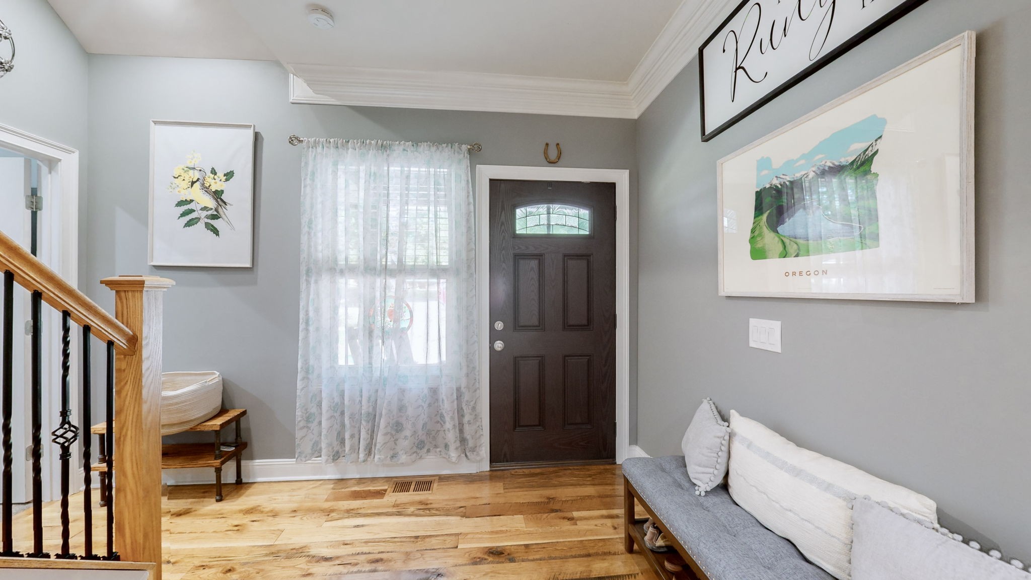 1019 Parker Road Kingston Springs, TN 37082 - Photo 3 of 39 a bathroom with a toilet and a shower curtain