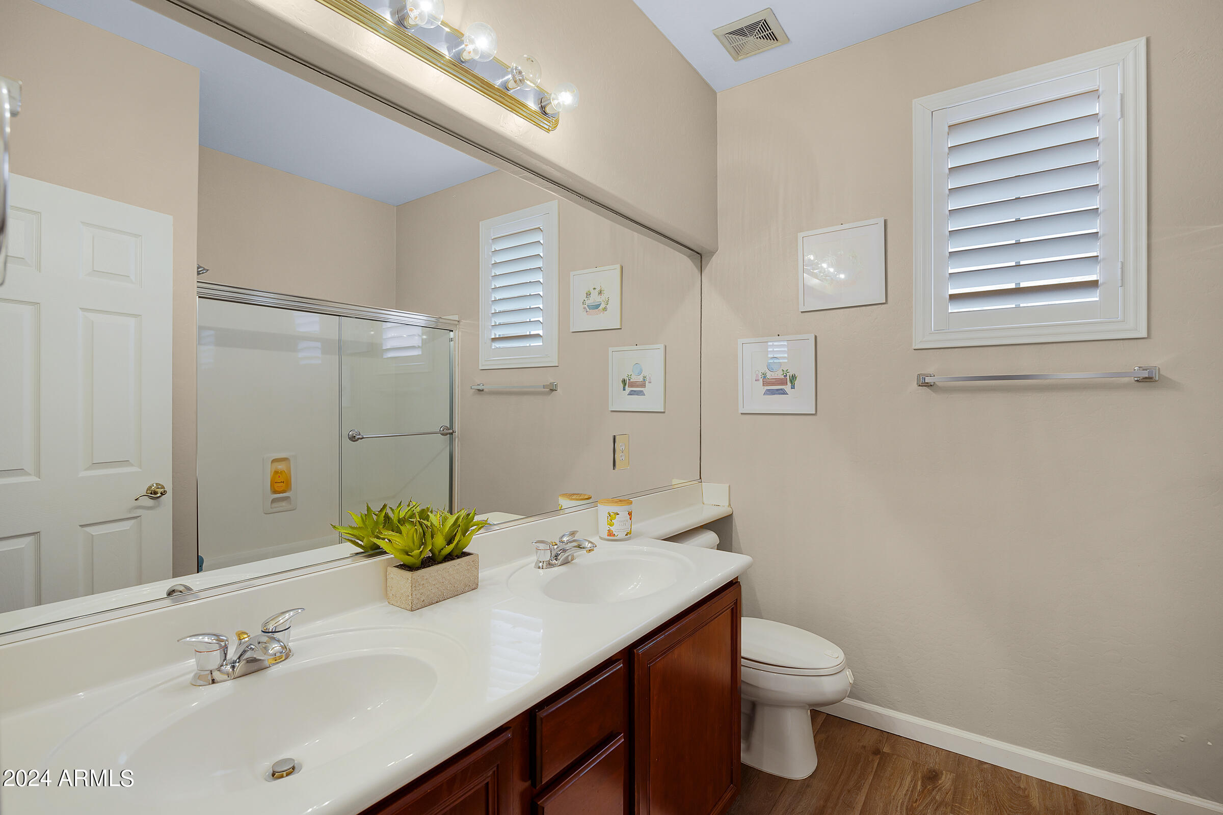 2909 West Silver Fox Way Phoenix, AZ 85045 - Photo 25 of 34 a bathroom with a sink a toilet and mirror