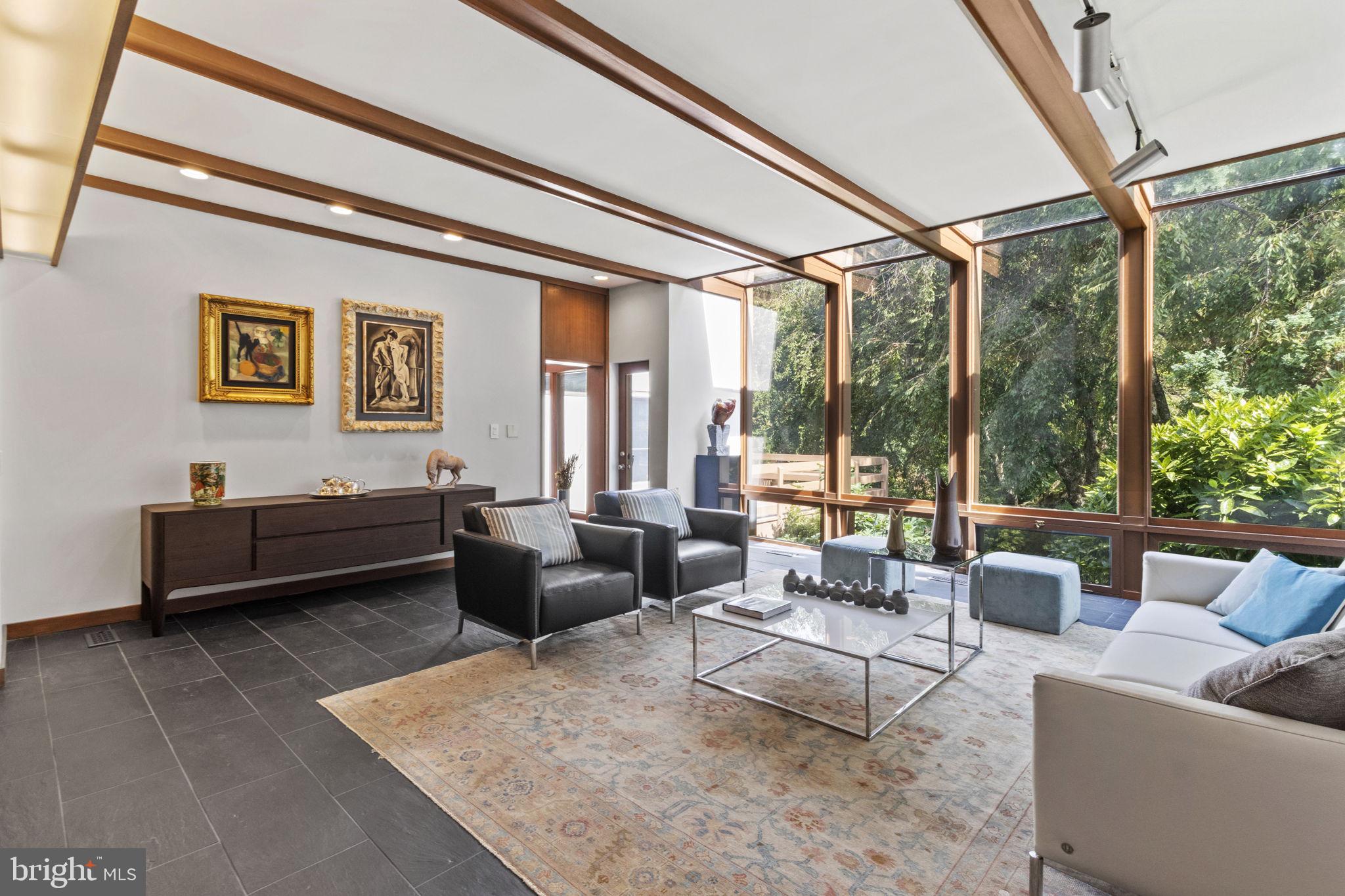 435 Crescent Road Wyncote, PA 19095 - Photo 6 of 63 Living Room overlooking backyard and pond