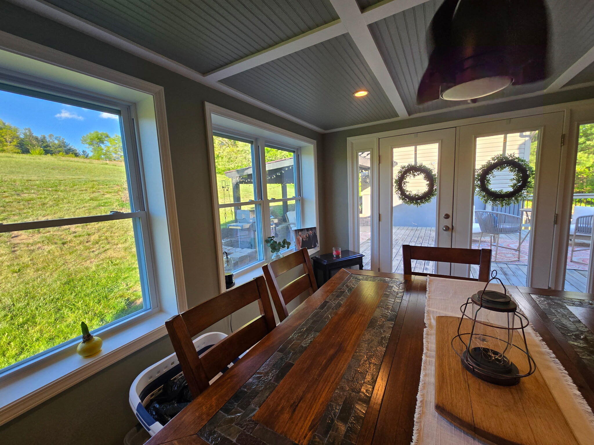 4003 Webbs Mill Road North Riner, VA 24149 - Photo 25 of 70 a living room with furniture gym equipment and large windows