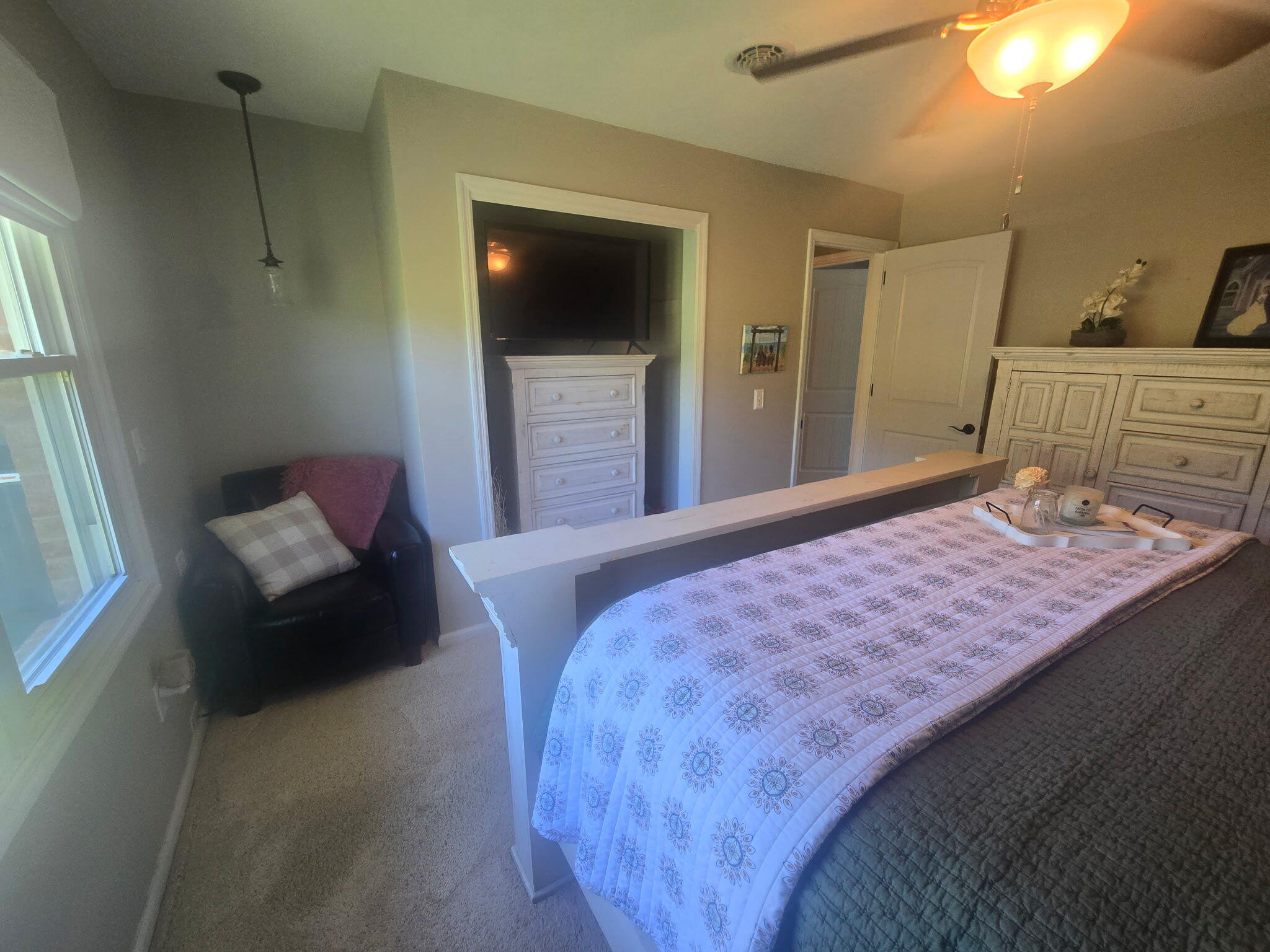 4003 Webbs Mill Road North Riner, VA 24149 - Photo 28 of 70 a bedroom with a bed and a large mirror