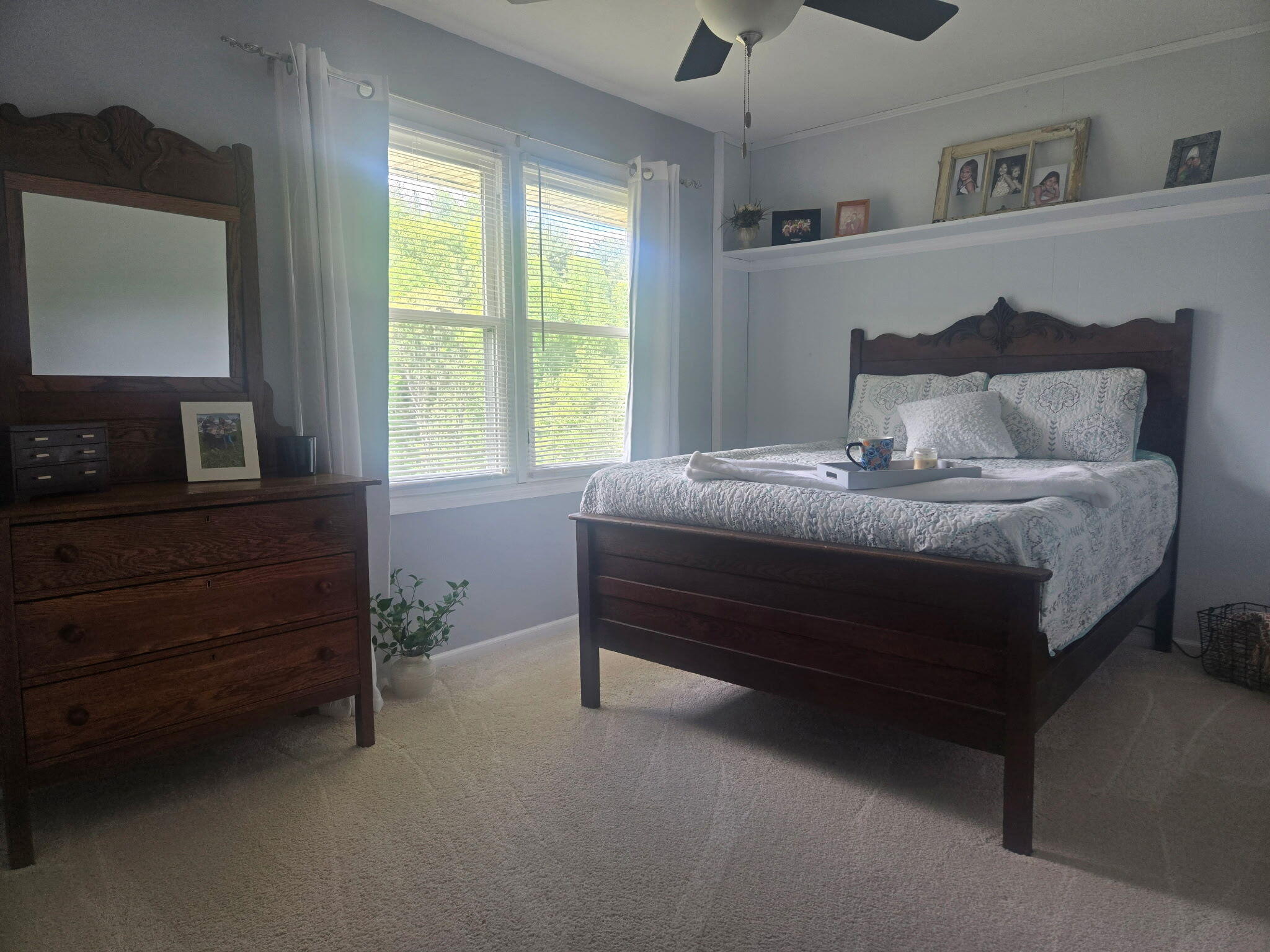 4003 Webbs Mill Road North Riner, VA 24149 - Photo 34 of 70 a bedroom with a bed and a flat tv screen on dresser