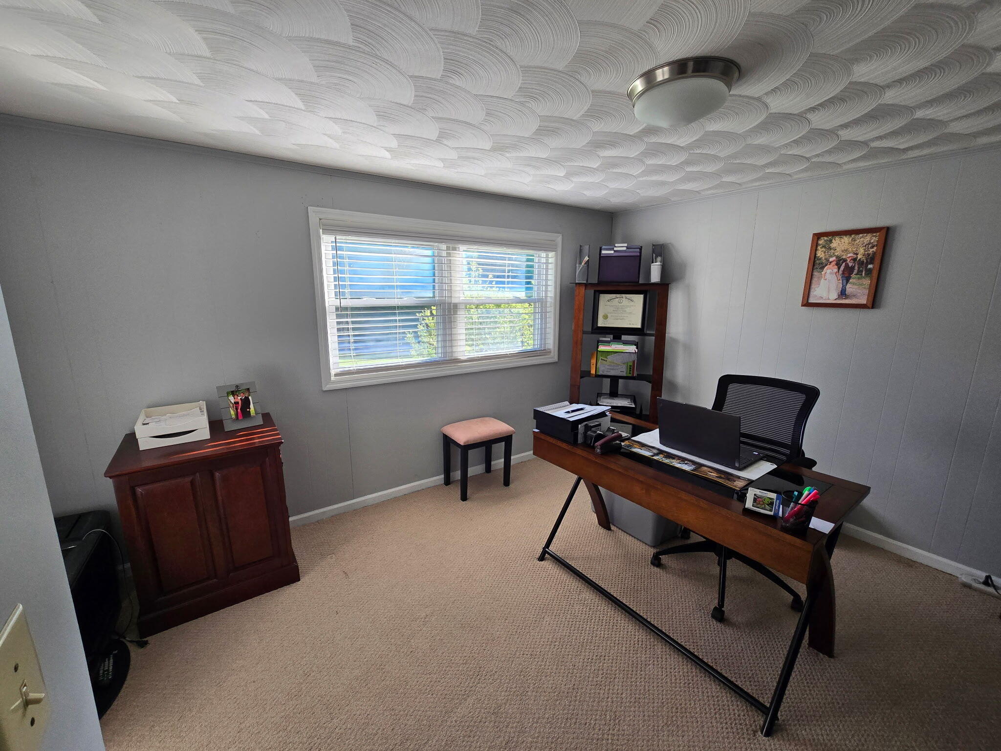 4003 Webbs Mill Road North Riner, VA 24149 - Photo 48 of 70 a view of a workspace with furniture and a window