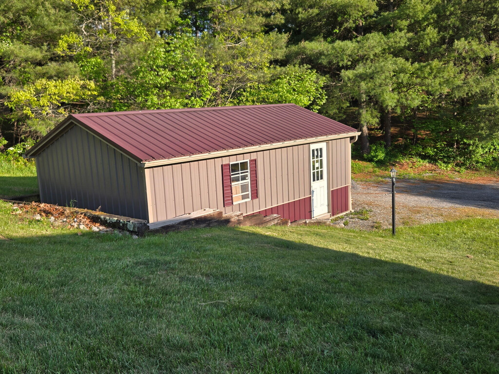 4003 Webbs Mill Road North Riner, VA 24149 - Photo 62 of 70 a view of a backyard with barn and wooden fence