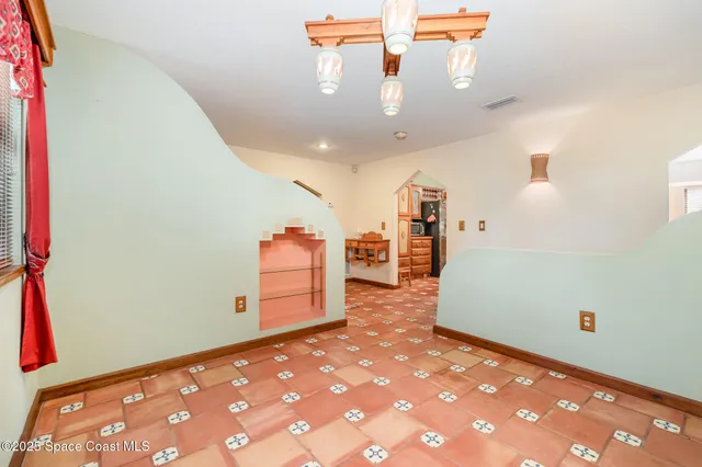 an entryway view with a hallway