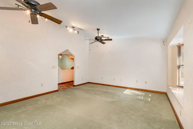 an empty room with a window