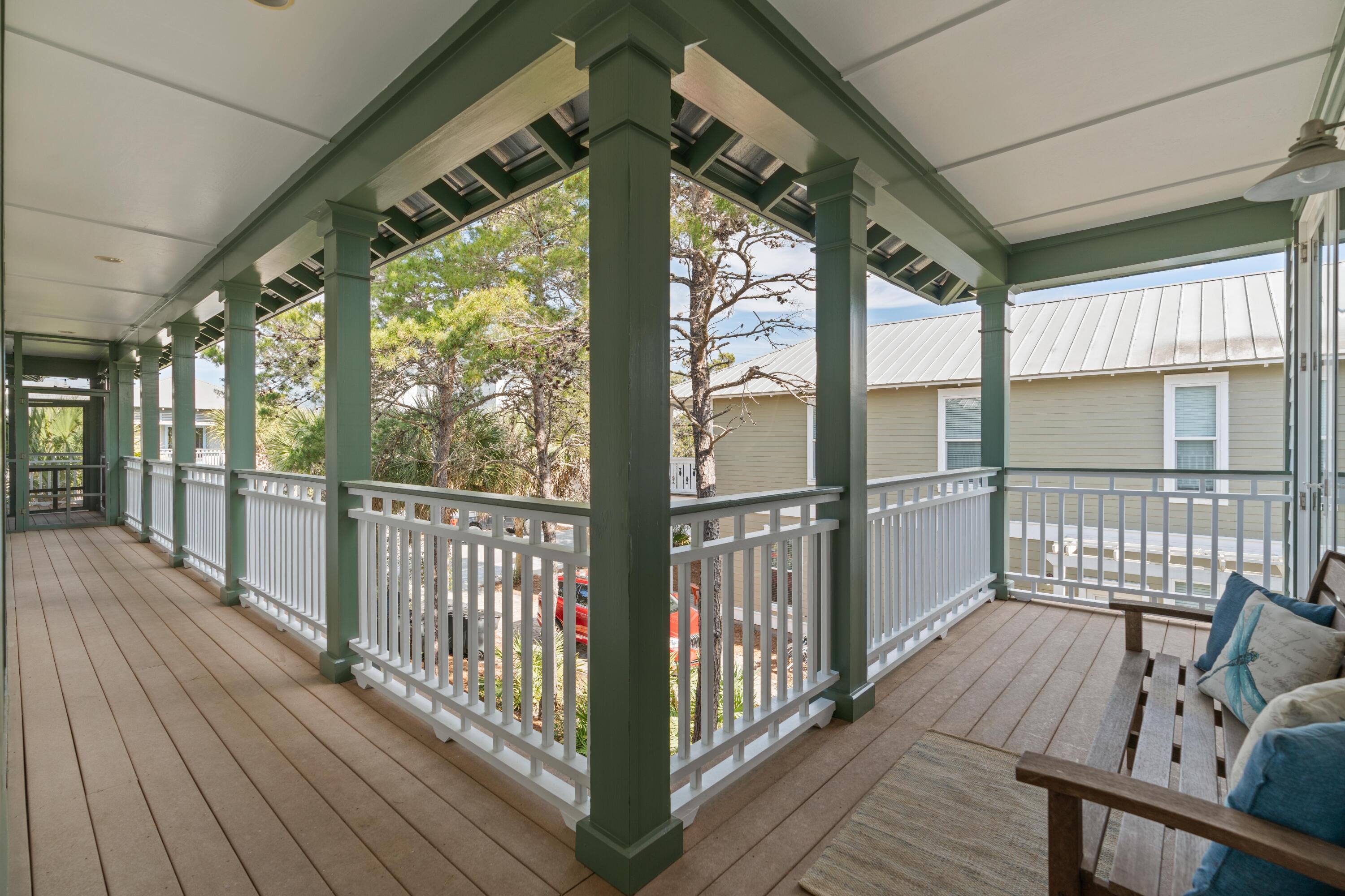 90 West Cobia Run Inlet Beach, FL 32461 - Photo 19 of 37 a view of a balcony with wooden floor
