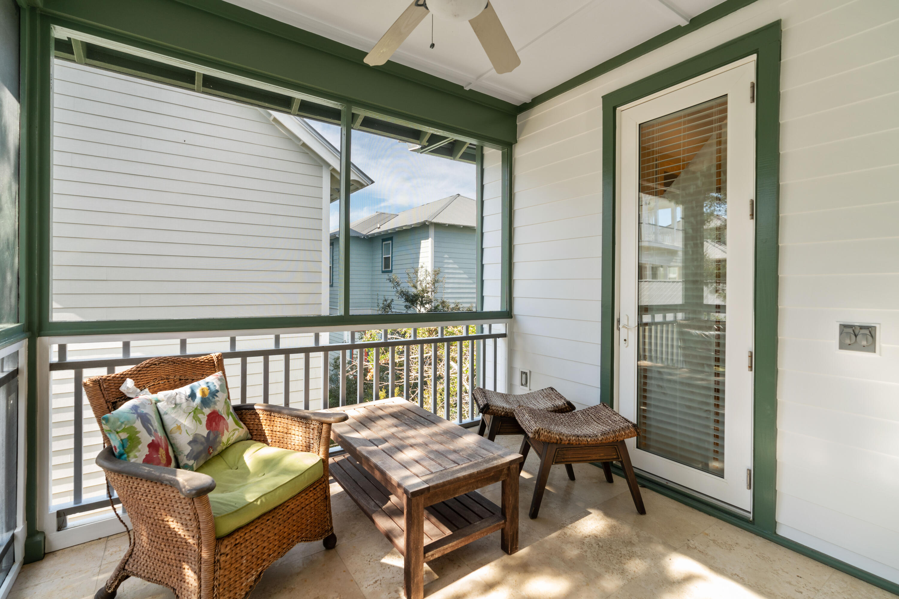 90 West Cobia Run Inlet Beach, FL 32461 - Photo 20 of 37 a balcony with furniture and a potted plant