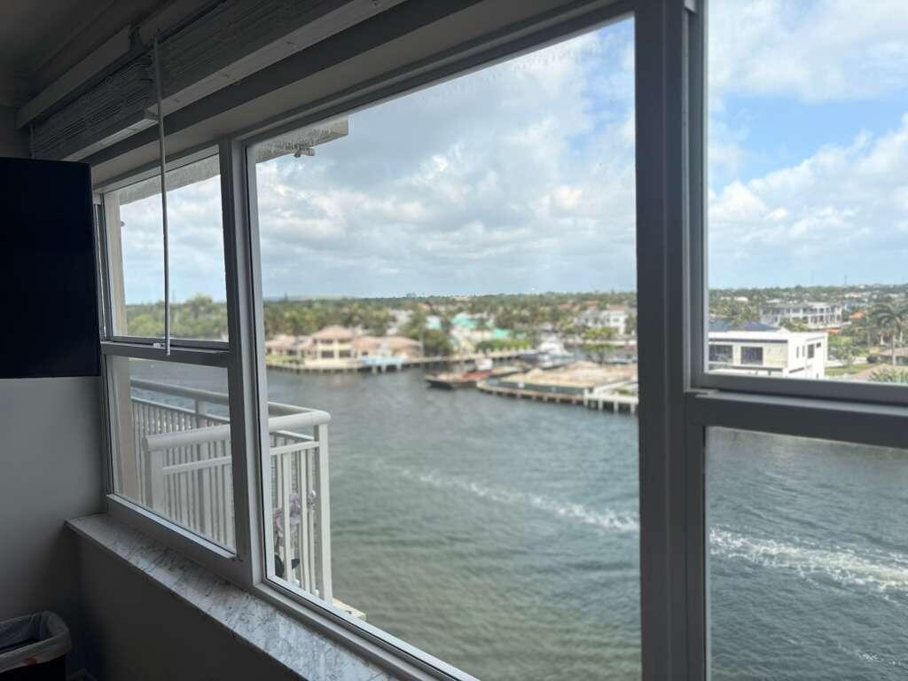2611 North Riverside Drive, Unit 703 Pompano Beach, FL 33062 - Photo 16 of 81 a view of a ocean from a window
