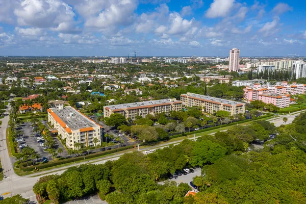 an aerial view of multiple house