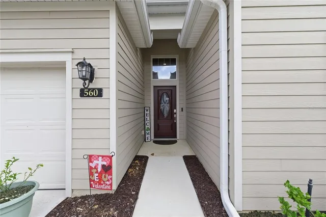 a view of a door of the house