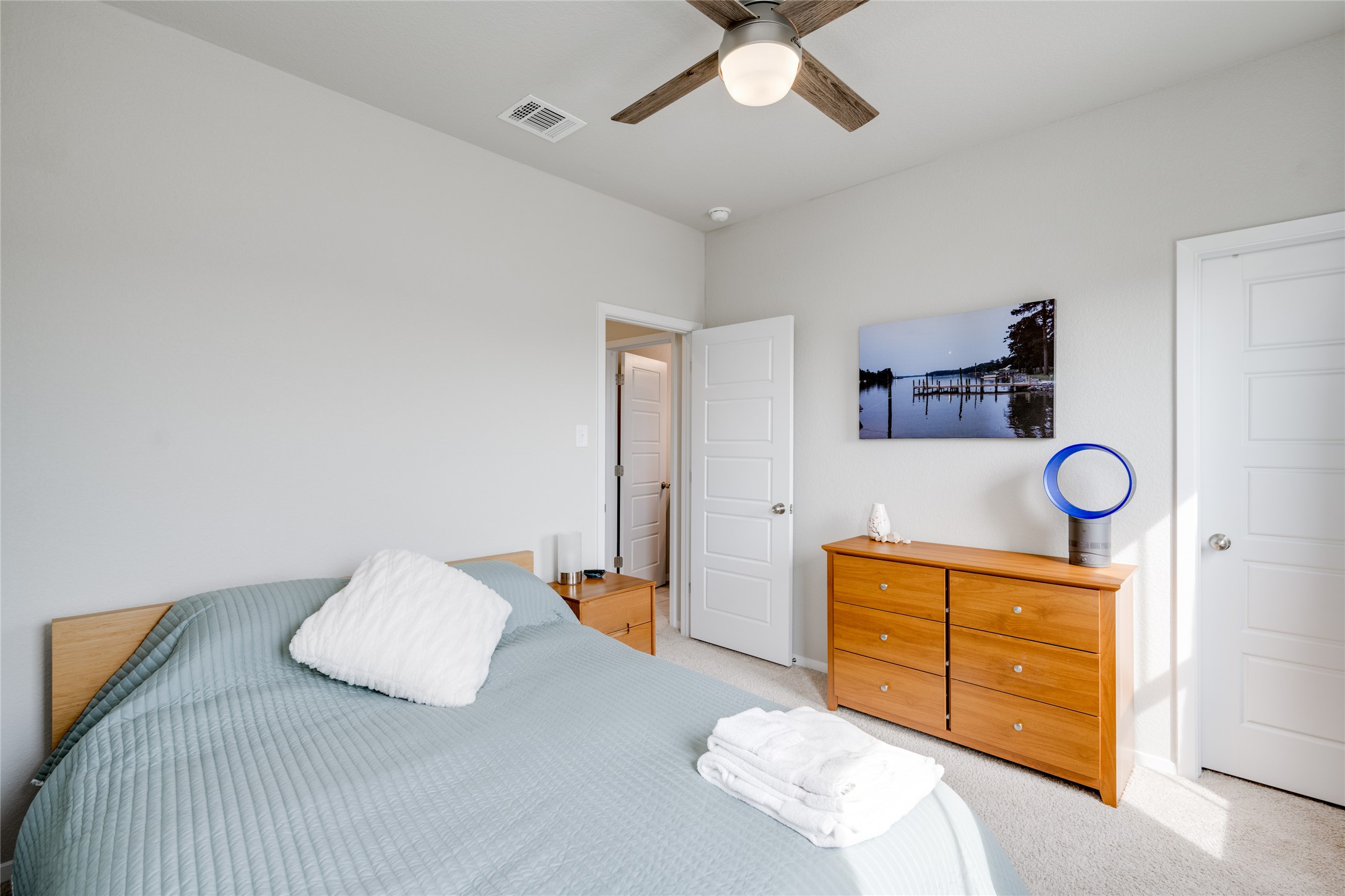 7948 Castelardo Place Round Rock, TX 78665 - Photo 16 of 32 a bedroom with a bed and cabinets
