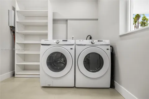 a bedroom with a bed and a closet