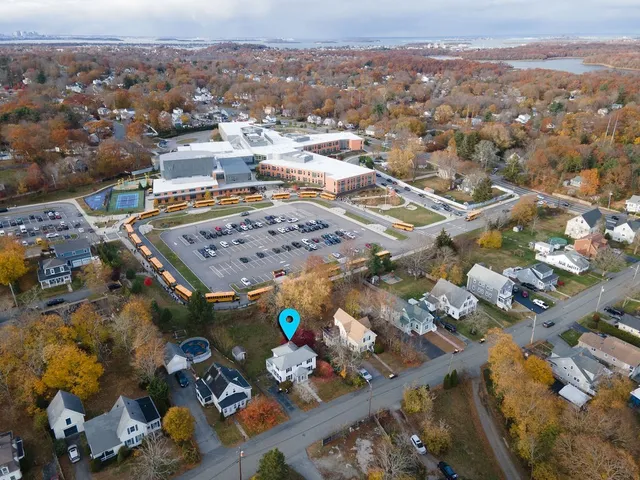 an aerial view of multiple house