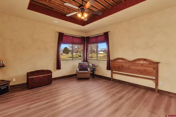 a lobby with a sink and glass door