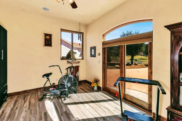 a room with storage and utility